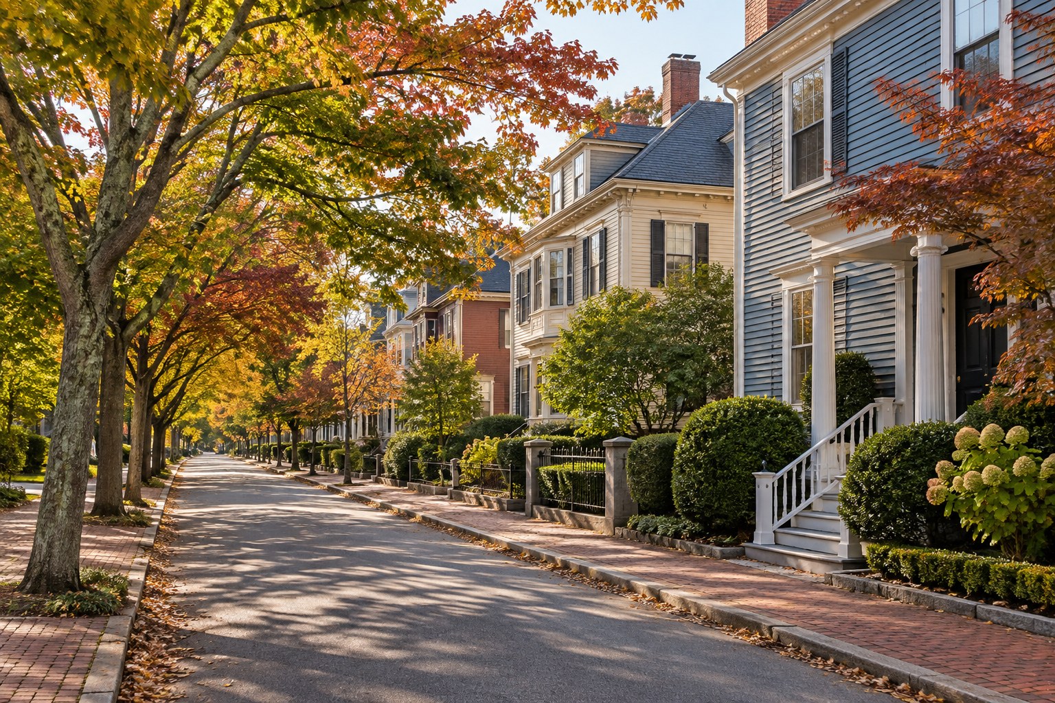 A Providence, Rhode Island residential street, illustrative